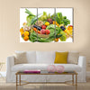 Assortment of the vegetables and fruits Multi panel canvas wall art