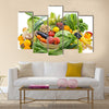 Assortment of the vegetables and fruits Multi panel canvas wall art