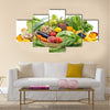 Assortment of the vegetables and fruits Multi panel canvas wall art