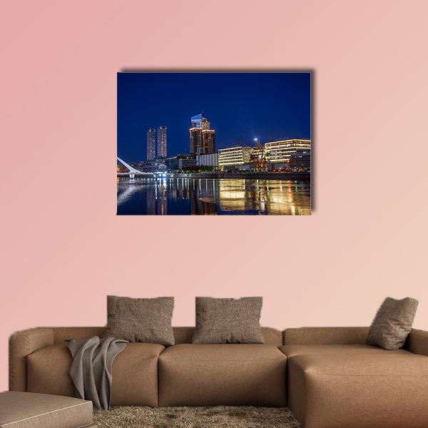 Beautiful Puerto Madero and the Women multi panel canvas wall art
