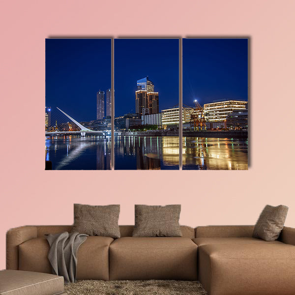 Beautiful Puerto Madero and the Women multi panel canvas wall art