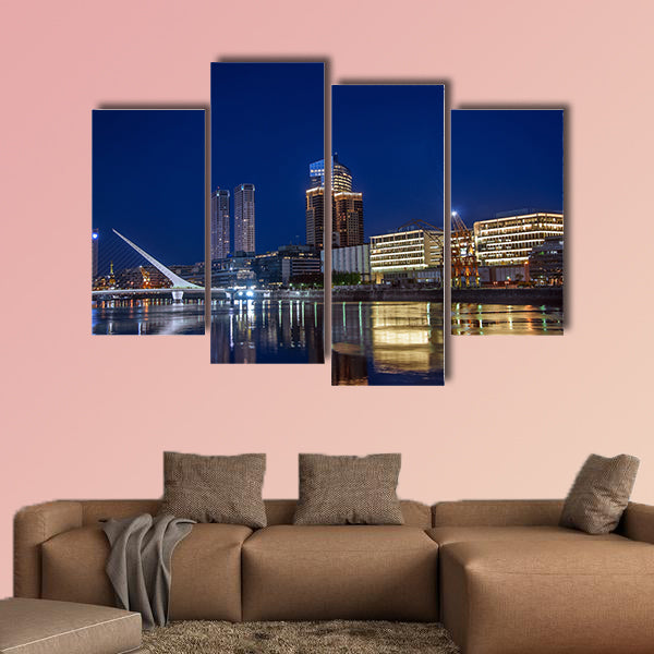 Beautiful Puerto Madero and the Women multi panel canvas wall art
