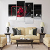 Ice hockey goalie with skater rink arena Multi panel canvas wall art