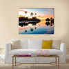 Tropical Sunset at Moorea, French Polynesia Multi panel canvas wall art