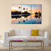 Tropical Sunset at Moorea, French Polynesia Multi panel canvas wall art