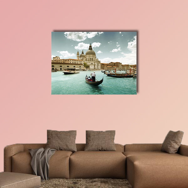 Grand Canal and Basilica Santa Maria della Salute, Venice, panel canvas wall art