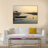 Sunset on the river,saint loius,Senegal Multi panel canvas wall art