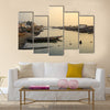 Sunset on the river,saint loius,Senegal Multi panel canvas wall art