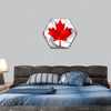 Fabric Flag of Canada hexagonal canvas wall art