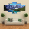 View Of A Glacier Covered By Snow On The Lake Moraine Near Lake Louise, Canada, Multi Panel Canvas Wall Art