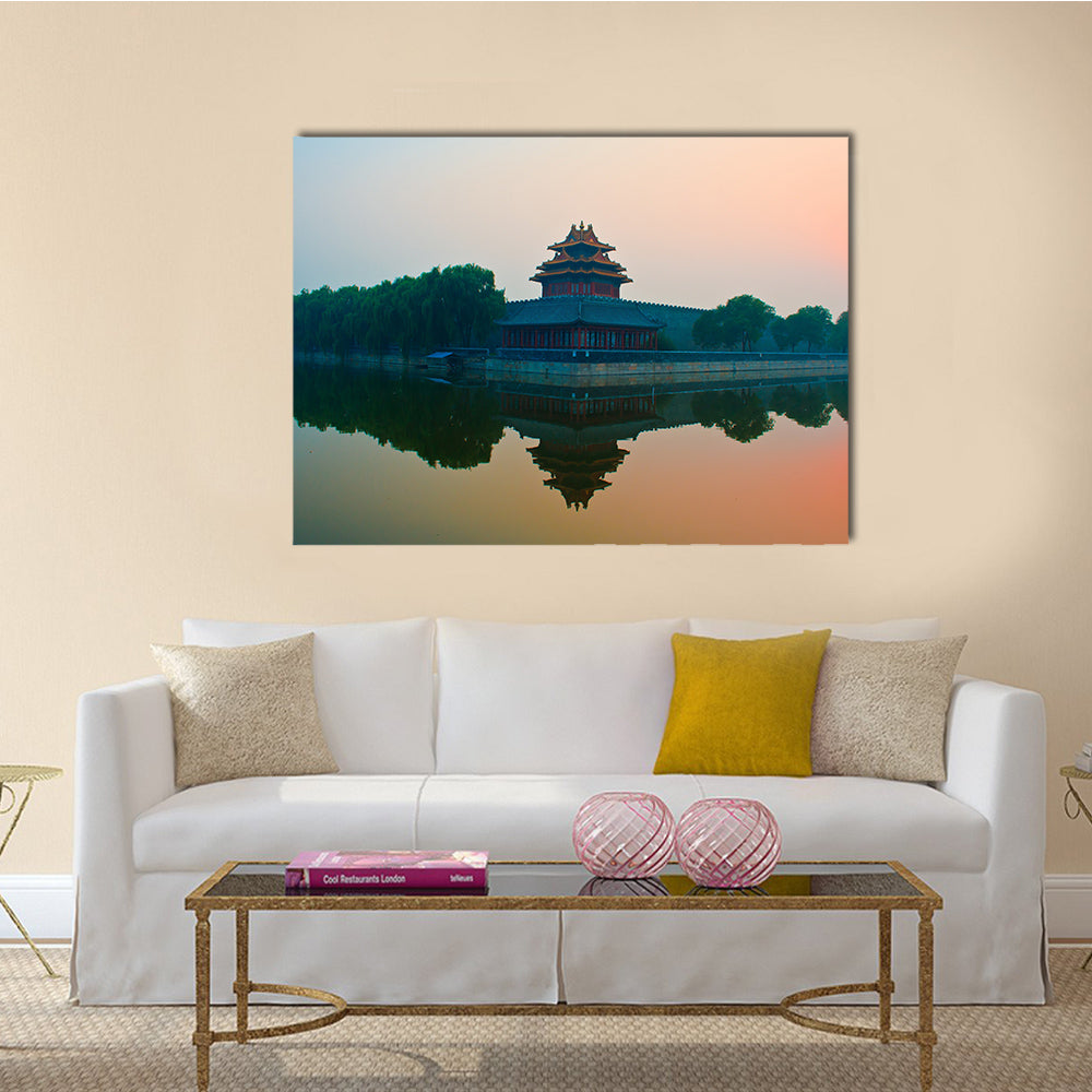 Beautiful Sunset over the Forbidden City Beijing China multi panel canvas wall art