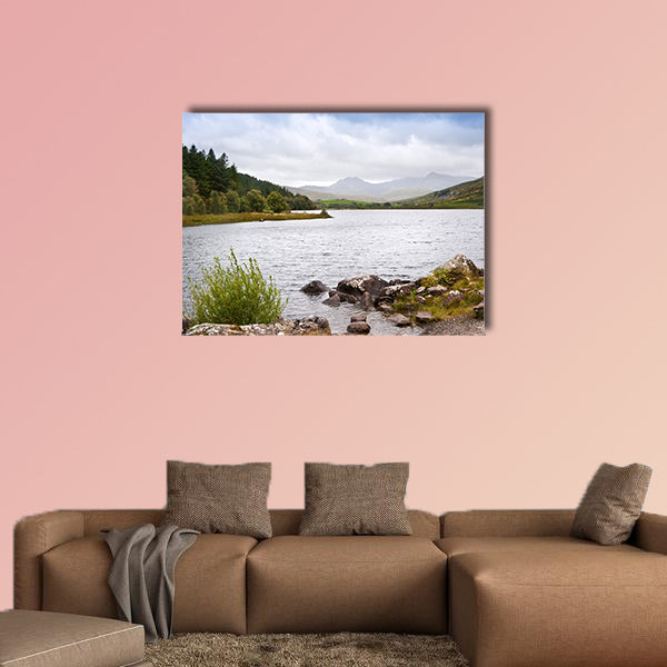 View along Mymbyr in Snowdonia National Park too wards cloud wall art