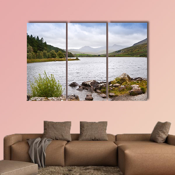 View along Mymbyr in Snowdonia National Park too wards cloud wall art