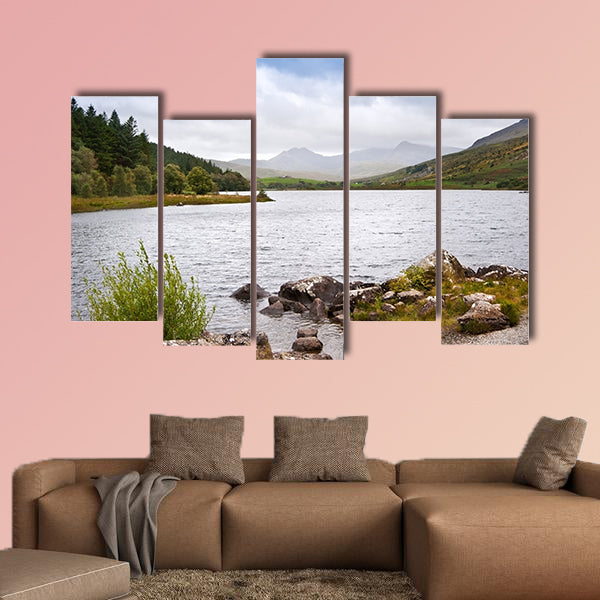 View along Mymbyr in Snowdonia National Park too wards cloud wall art