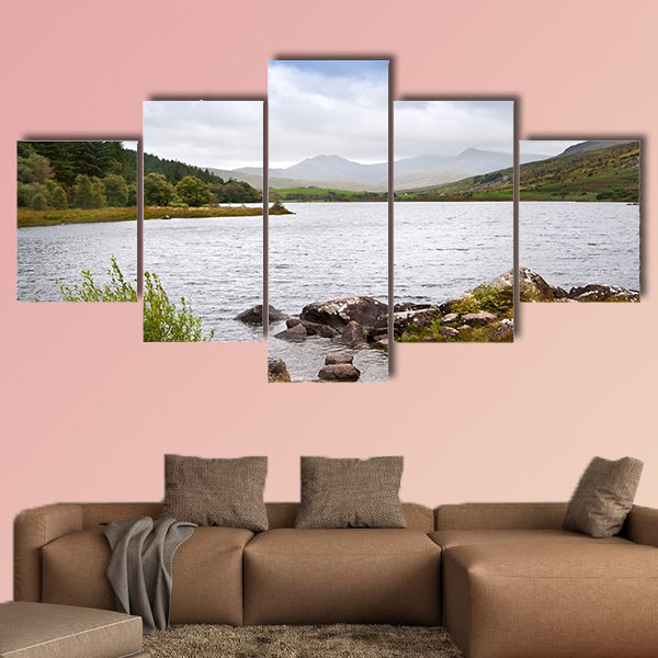 View along Mymbyr in Snowdonia National Park too wards cloud wall art