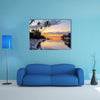 A Tropical Sunset At Moorea, French Polynesia Multi Panel Canvas Wall Art