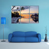 A Tropical Sunset At Moorea, French Polynesia Multi Panel Canvas Wall Art