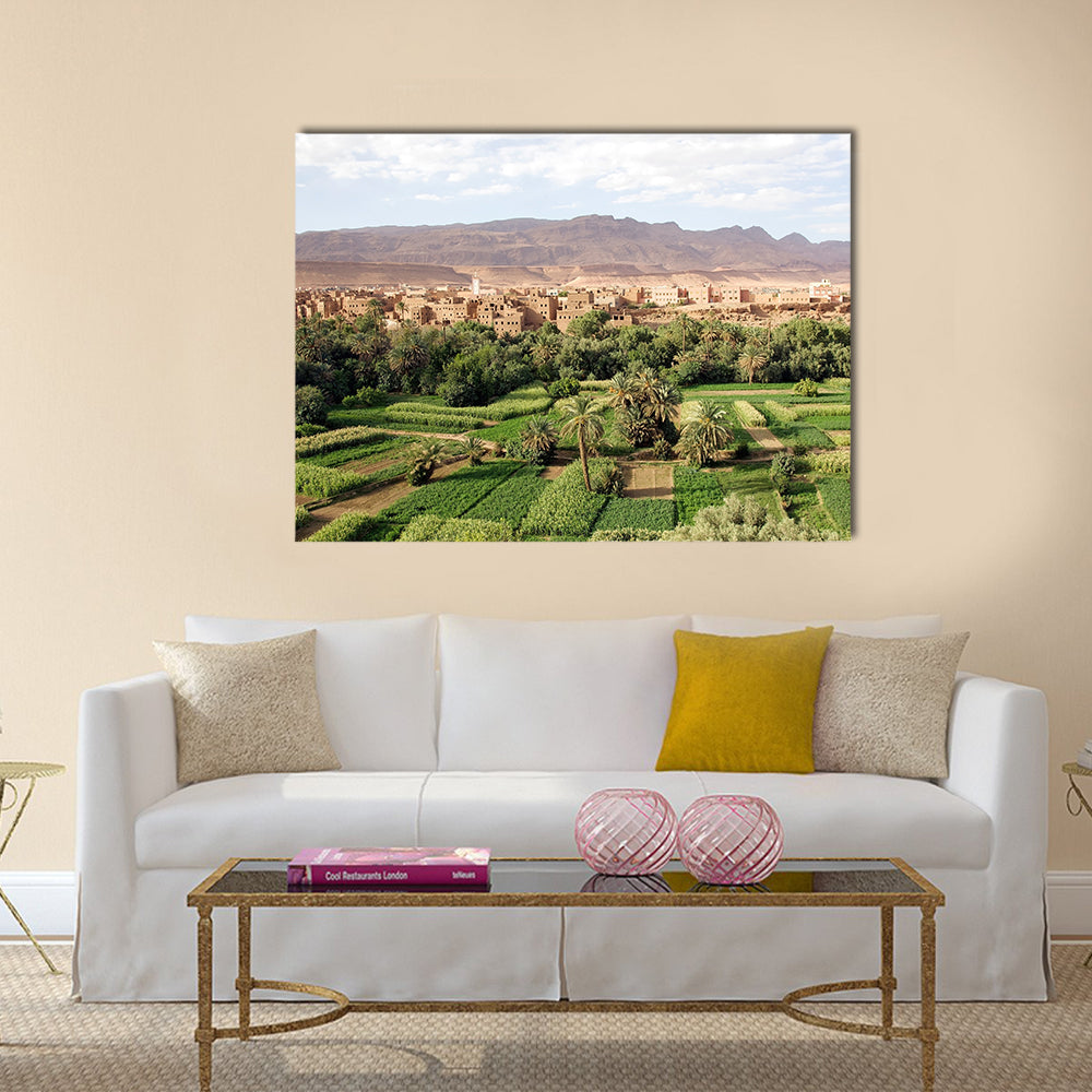 Morocco landscape river valley Multi Panel Canvas Wall Art