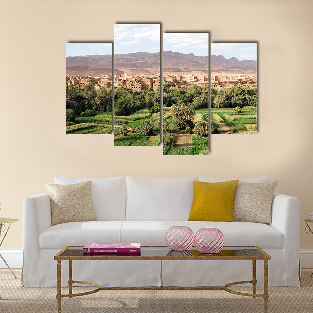 Morocco landscape river valley Multi Panel Canvas Wall Art