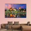 Blue mosque in Istanbul in Turkey Multi panel canvas wall art