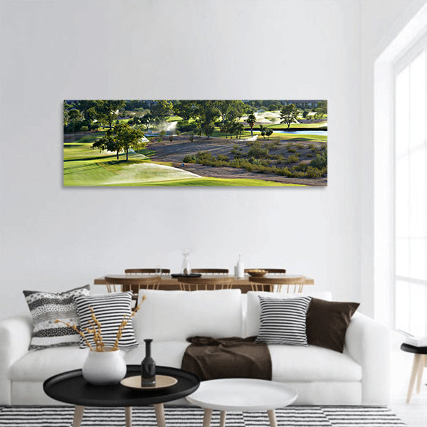 Golf course in Phoenix, AZ panoramic canvas wall art