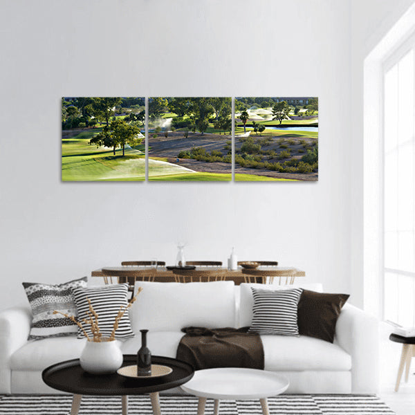 Golf course in Phoenix, AZ panoramic canvas wall art