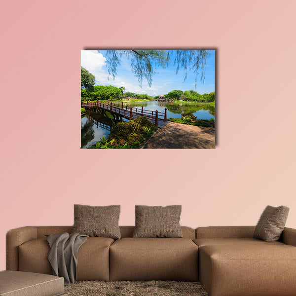 Lovely green garden Multi panel canvas wall art