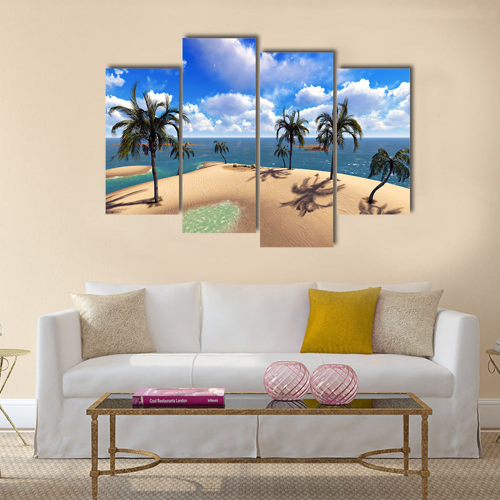 The Elegance Of The Hawaiian Paradise, Multi Panel Canvas Wall Art