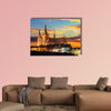 Prague Castle at sunset, Czech Republic multi panel canvas wall art