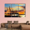 Prague Castle at sunset, Czech Republic multi panel canvas wall art