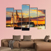 Prague Castle at sunset, Czech Republic multi panel canvas wall art