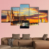 Prague Castle at sunset, Czech Republic multi panel canvas wall art