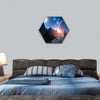 3D Fantasy landscape hexagonal canvas wall art