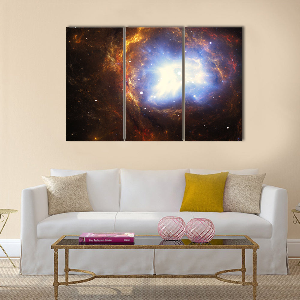 Colorful nebula created by a supernova explosion Multi Panel Canvas Wall Art