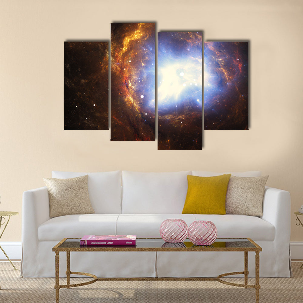 Colorful nebula created by a supernova explosion Multi Panel Canvas Wall Art
