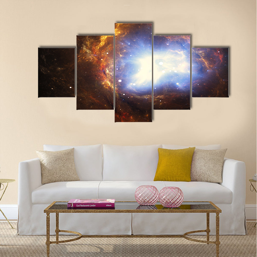 Colorful nebula created by a supernova explosion Multi Panel Canvas Wall Art
