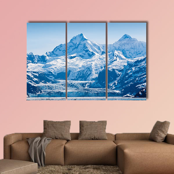 Glacier and snow capped mountains in the Glacier Bay National Park wall art