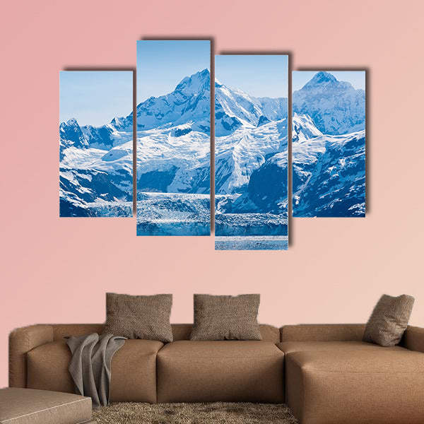 Glacier and snow capped mountains in the Glacier Bay National Park wall art