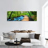 Deep forest stream. Crystal clear water, Plitvice lakes, Croatia panoramic canvas wall art