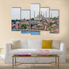 Blue Mosque and Istanbul, view from Bosporus strait Multi panel canvas wall art