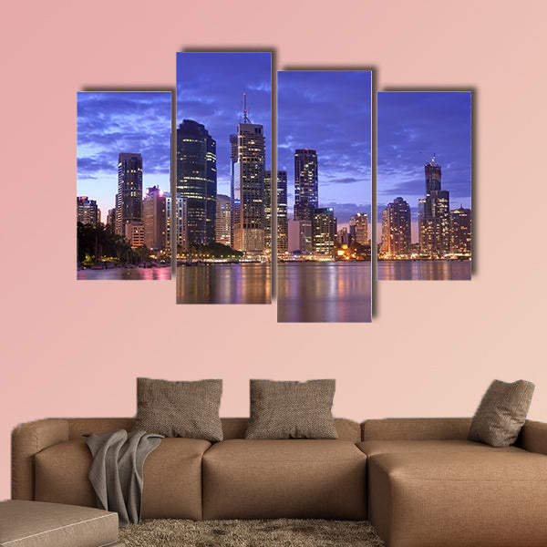 Australia, Brisbane Urban Landscape Multi panel canvas wall art
