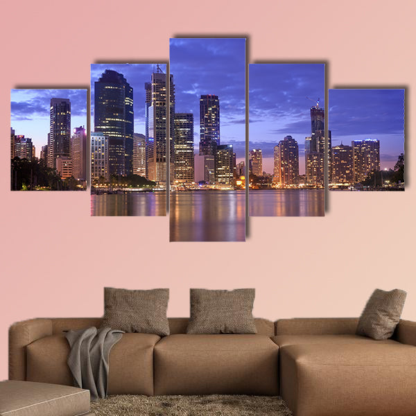 Australia, Brisbane Urban Landscape Multi panel canvas wall art
