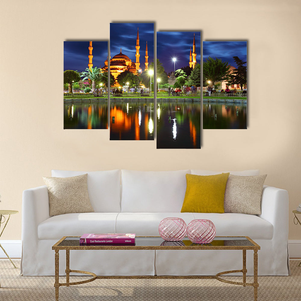 Blue mosque - Istanbul , Turkey Multi panel canvas wall art