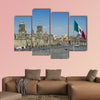 The Zalco in Mexico City with the cathedral and giant flag in the center multi panel canvas wall art