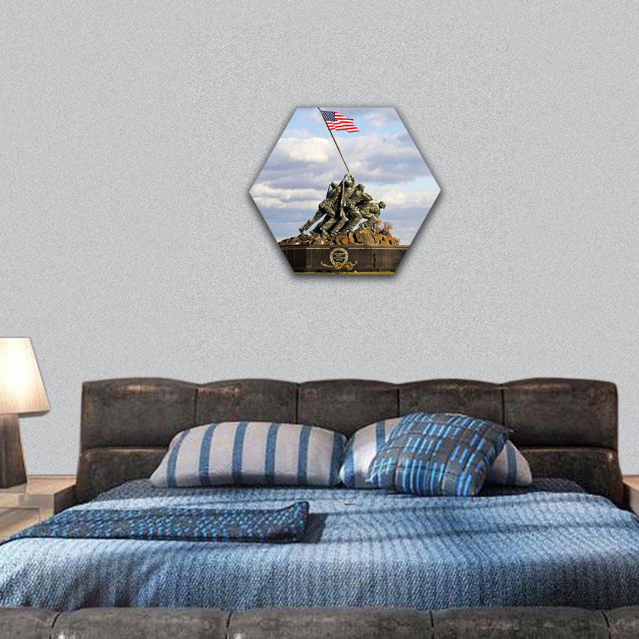 Iwo Jima Memorial in Wash DC, USA Memorial hexagonal canvas wall art