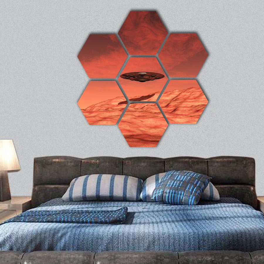 The Mars hexagonal canvas wall art