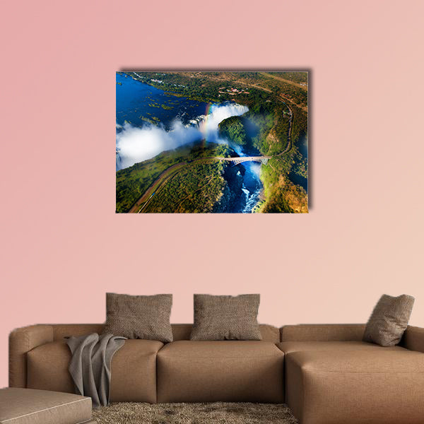 Zambia and Zimbabwe Victoria Falls is the widest waterfal wall art