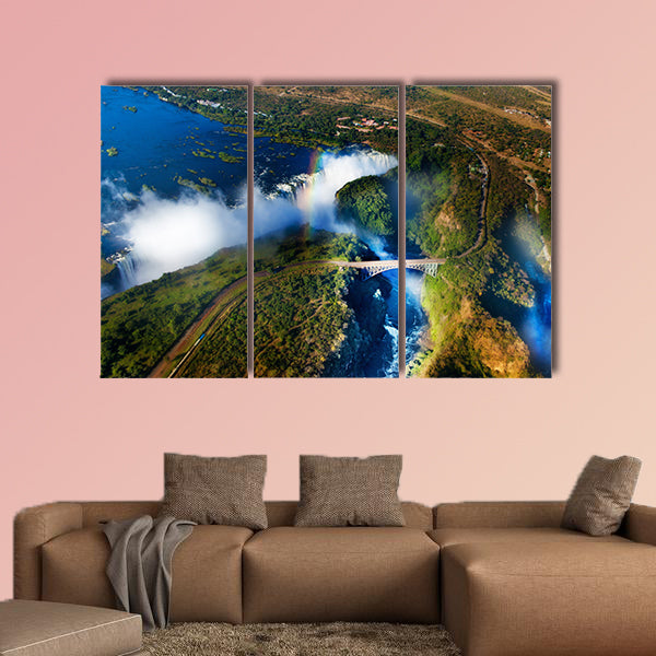 Zambia and Zimbabwe Victoria Falls is the widest waterfal wall art