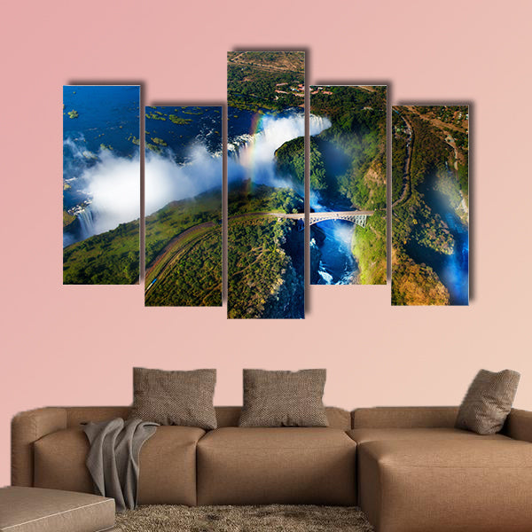 Zambia and Zimbabwe Victoria Falls is the widest waterfal wall art