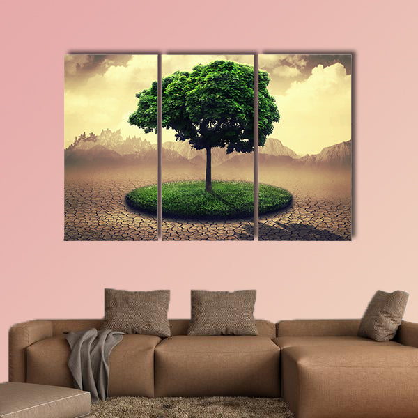 Save the Earth, abstract environmental design multi panel canvas wall art